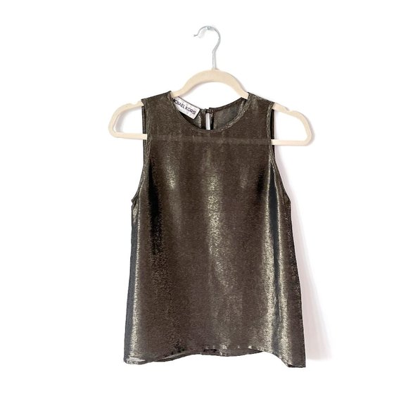 Michael Kors Vintage Gold Tank Top Blouse - Picture 1 of 11